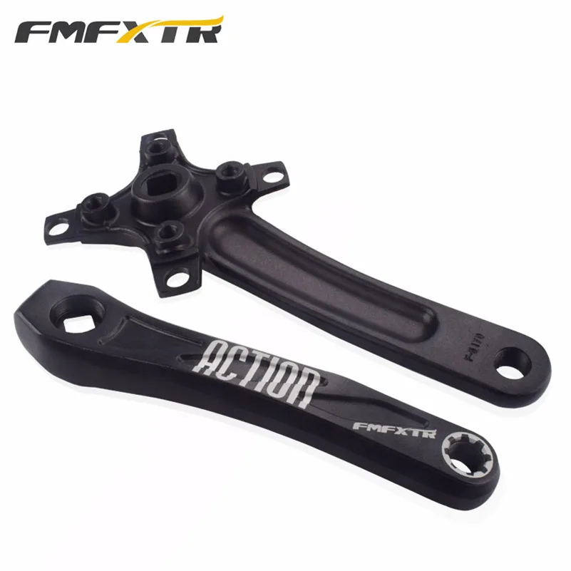 Горный велосипедный кареточный вал из алюминиевого сплава 170 мм, квадратное отверстие левой и правой ноги, сменная однотарная пластина, аксессуары.