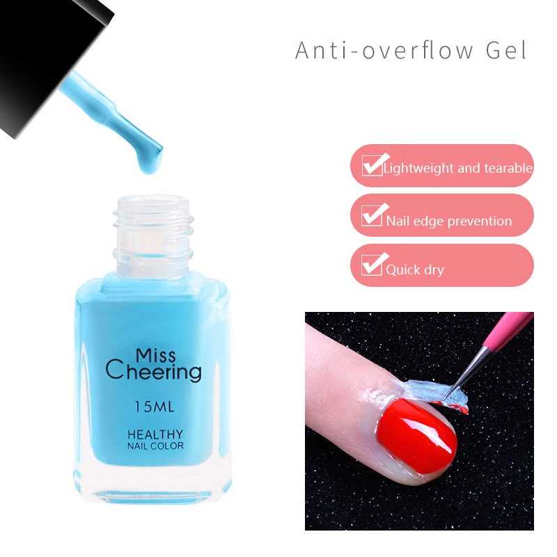 

15ml Odor-free Skin Care Nail Art Latex Peel Off Liquid Anti-overflow Glue Nail Edge Protection Nail Care Tool