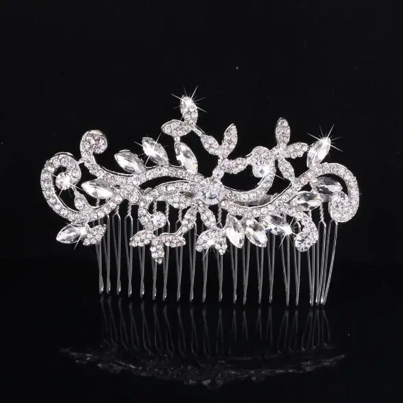 

Elegant Wedding Hair Combs for Bride Crystal Rhinestones Pearls Women Hairpins Bridal Headpiece Hair Accessories