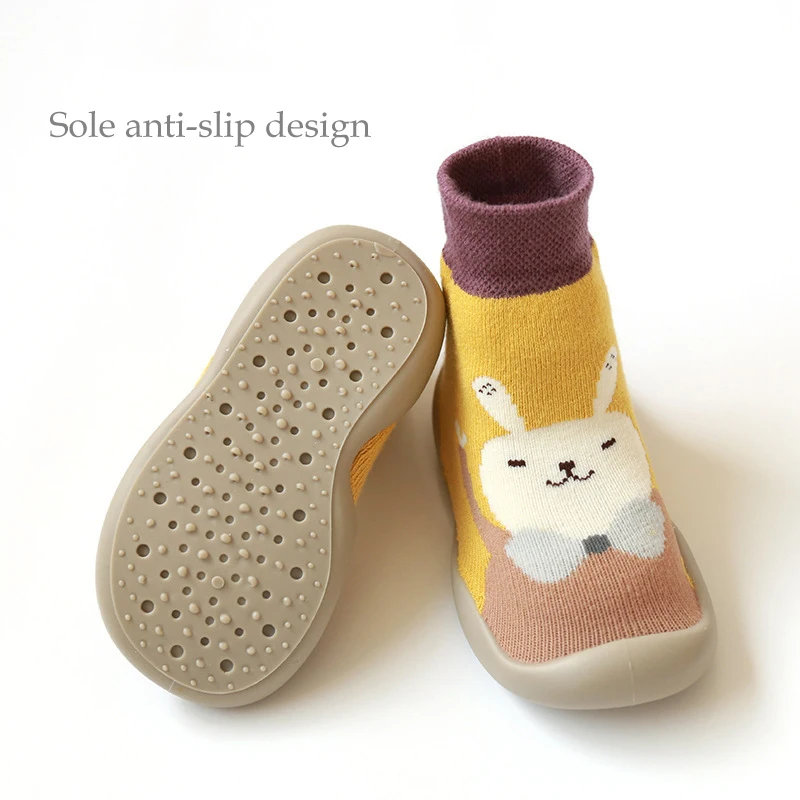 Осенне-зимние утепленные детские носки для детей 19 лет носки-тапочки малышей