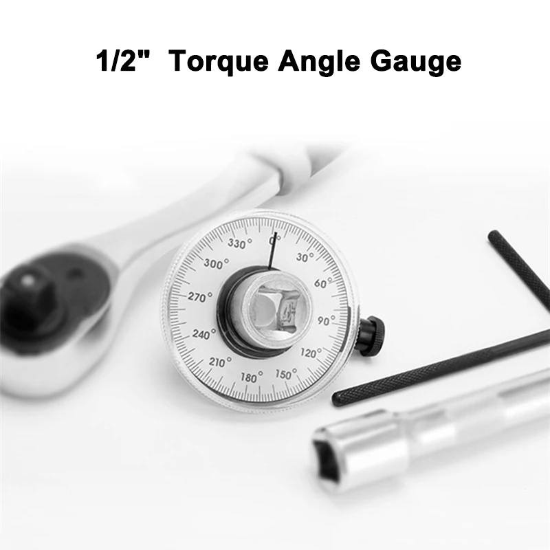 

Hot Torque Angle Gauge 360 Degree 1/2 Inch Drive Meter Auto Angle Rotation Measure Tool with Wrench X66