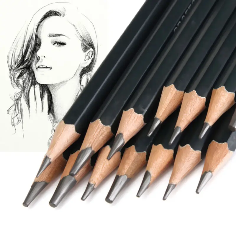 Карандаш для рисования 12B 10B 8B 7B 6B 5B 4B 3B 2B 1B HB 2H 4H 6hsketch 14 шт./компл. | Дом и сад