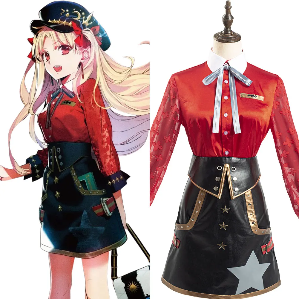 

Fate Grand Order FGO Ereshkigal Косплей Костюм красная рубашка юбка костюм Хэллоуин Рождественский Костюм