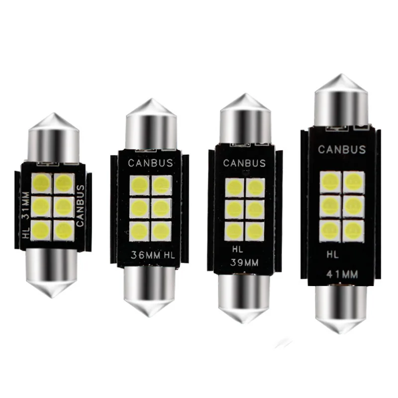 1 шт. Festoon 31 мм 36 39 41 3030 6smd светодиодный Canbus лампа без ошибок автомобильные огни для
