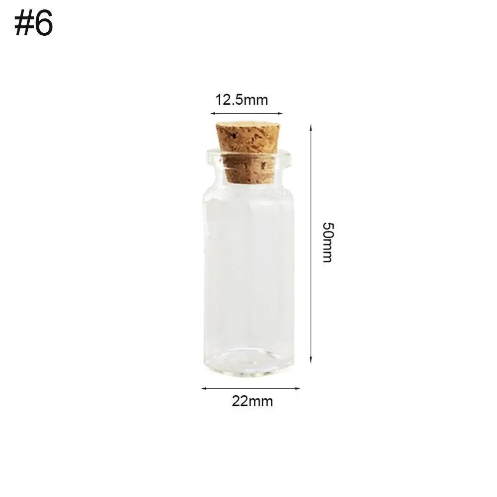 10ml 2 шт Контейнеры украшения Популярные банки сообщение флаконы дешевые бутылки мини стеклянные банки DIY маленькие пробковые пробки украшения - Цвет: 10ml