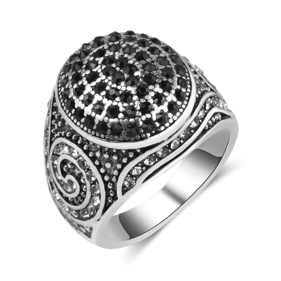 Обручальные кольца из нержавеющей стали 316L с черным фианитом для мужчин и женщин