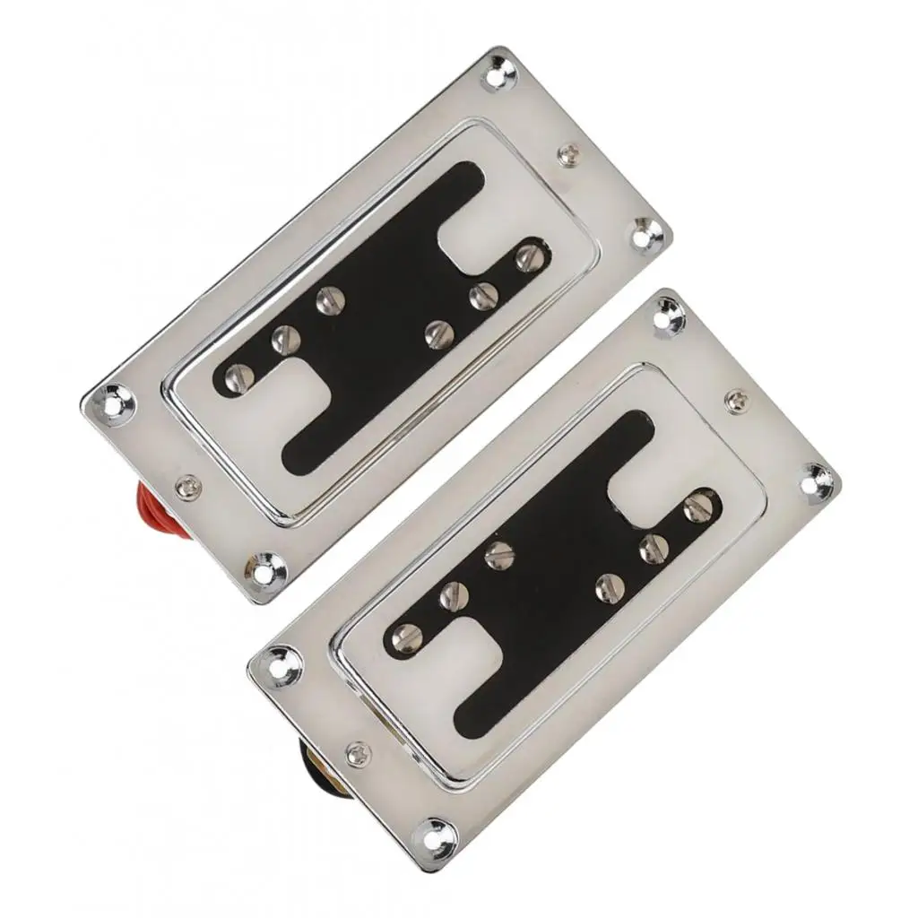 

High Output Guitar Pickup Double Coil Humbucker Pickups Neck and Bridge Set Chrome