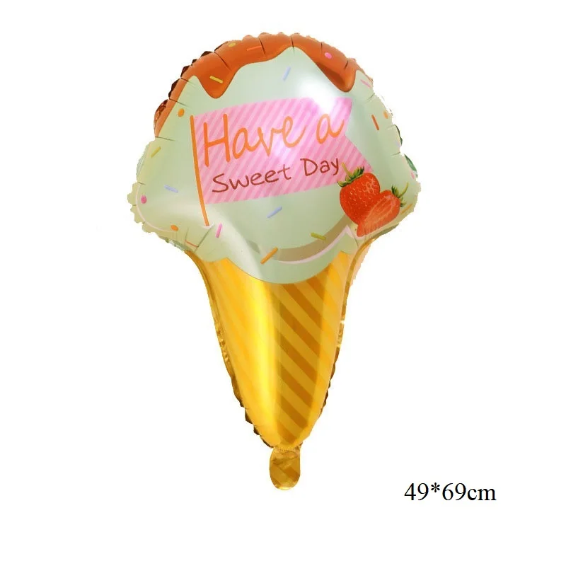 Ice Cream Truck Foil Balloon Food Festival Summer Children Birthday Party Decor Ballon Kid Love Cup Cones Mall Promote | Дом и сад