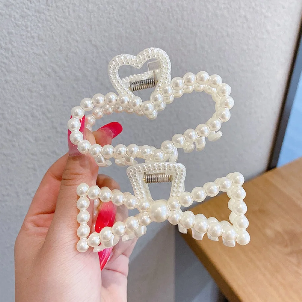 

Бабочка в виде бабочек волосы коготь мода девушка волосы коготь геометрический искусственный жемчуг заколка для волос с бантом, в стиле рет...