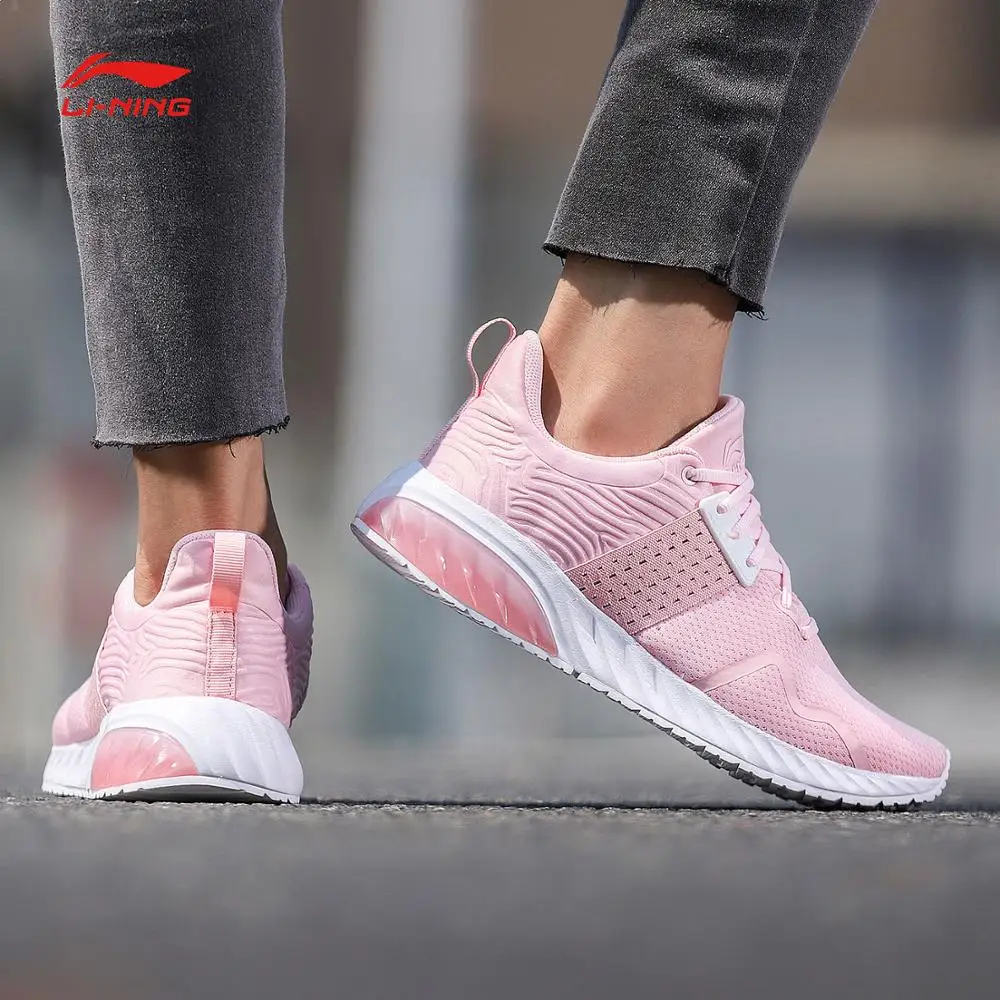 Li-Ning/Женская гелевая блестящая прогулочная обувь; износостойкая нескользящая подкладка; классическая удобная спортивная обувь; кроссовки; AGCN074 SJAS18