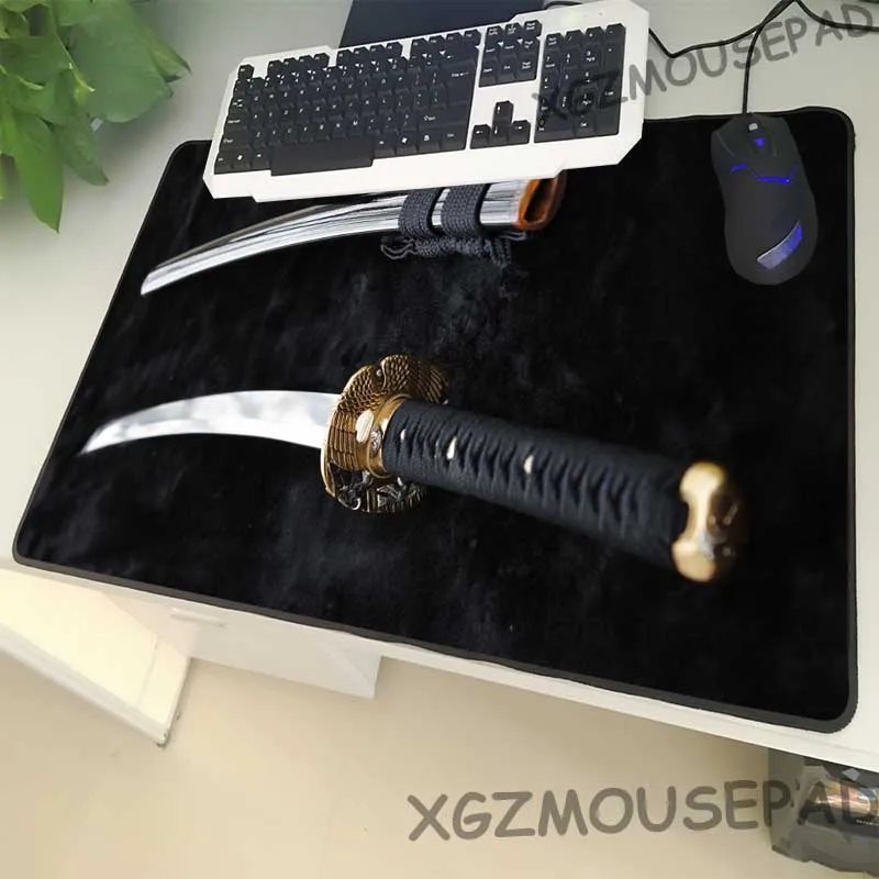 Коврик для мыши XGZ большой размер черный с застежкой по краю японский коврик