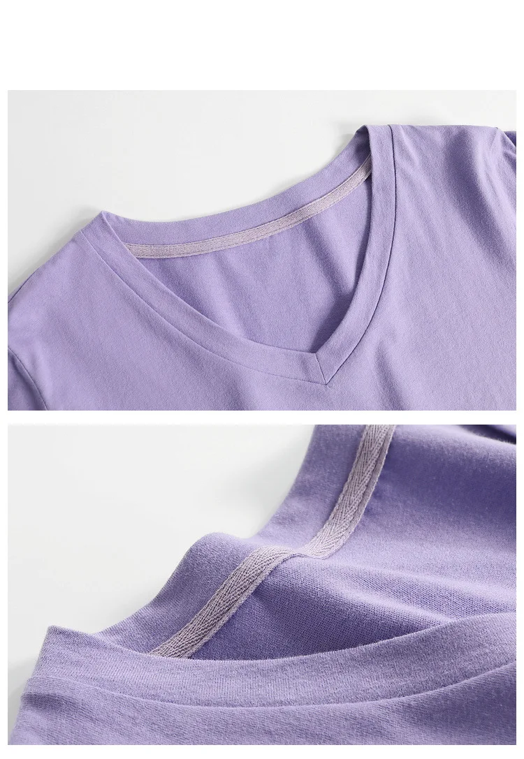 Летняя Базовая Хлопковая женская футболка с коротким рукавом Топ футболки L-5XL