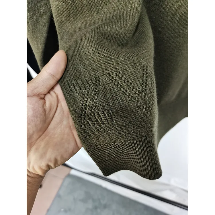 

Women Knit Zipper Cardigan Long Sleeve Stars Pattern O-neck 100% Cashmere Hooded Sweater