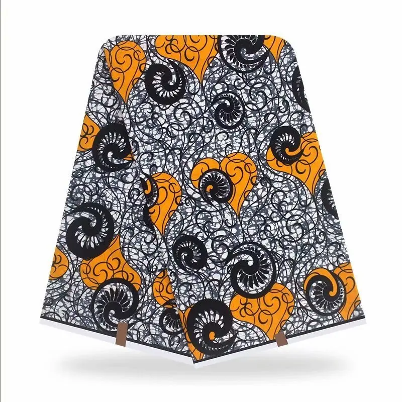 Черно белая восковая ткань оригинальный настоящий восковой 100% хлопок