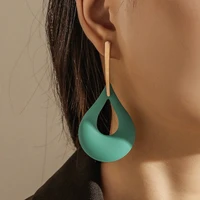 european american style exaggerated metal earrings for women vintage fashion geometric water droplets form eardrop new jewelry