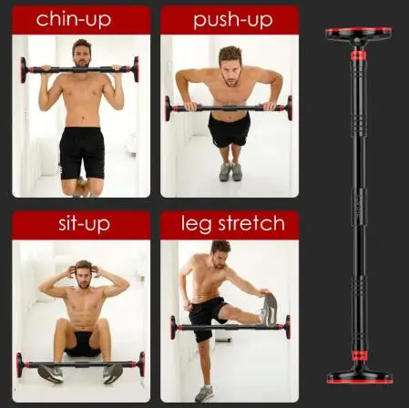 

Horizontal Barbell Safety Pull-up Bar Simple Use Adjustable With Extended Grip Training Device, Suitable For Home Fitness Exerci