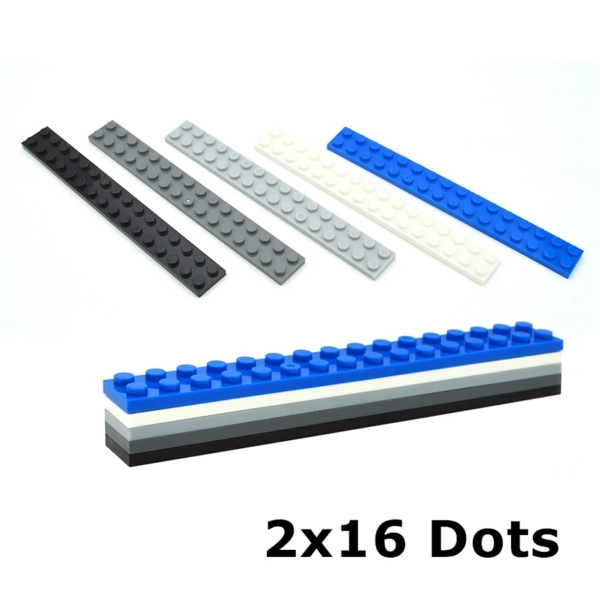 

12PCS 2x16 Dots DIY Building Blocks Thin Figures Bricks Plate Educational Creative Size Compatible With 4282 Toys for Children