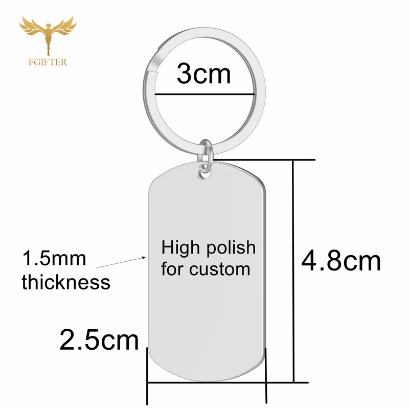 Брелок для ключей из нержавеющей стали аксессуары изготовления на заказ