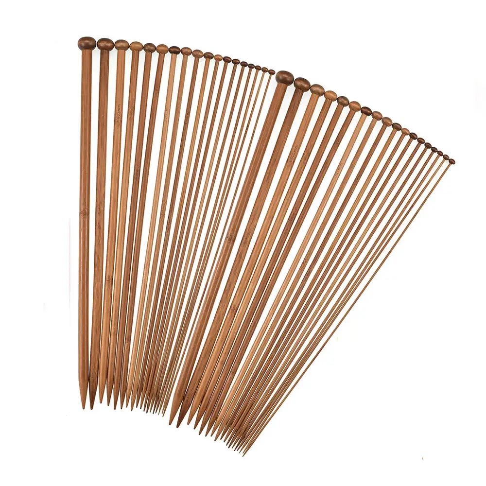 36 шт одиночный заостренный вязаный свитер Carbonize Bamboo DIY инструмент спицы