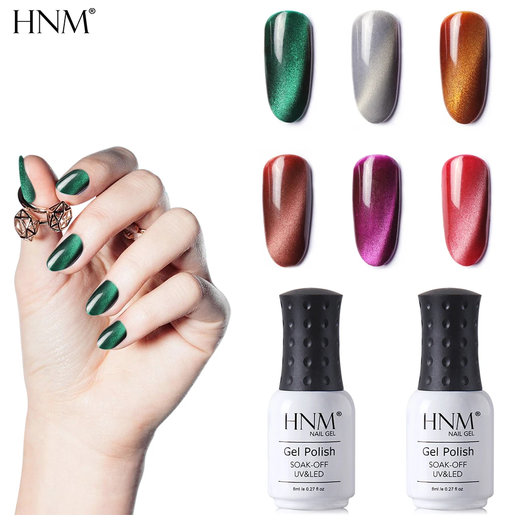 HNM широкая линия кошачий глаз Гель лак для ногтей 3D магнитный эффект УФ