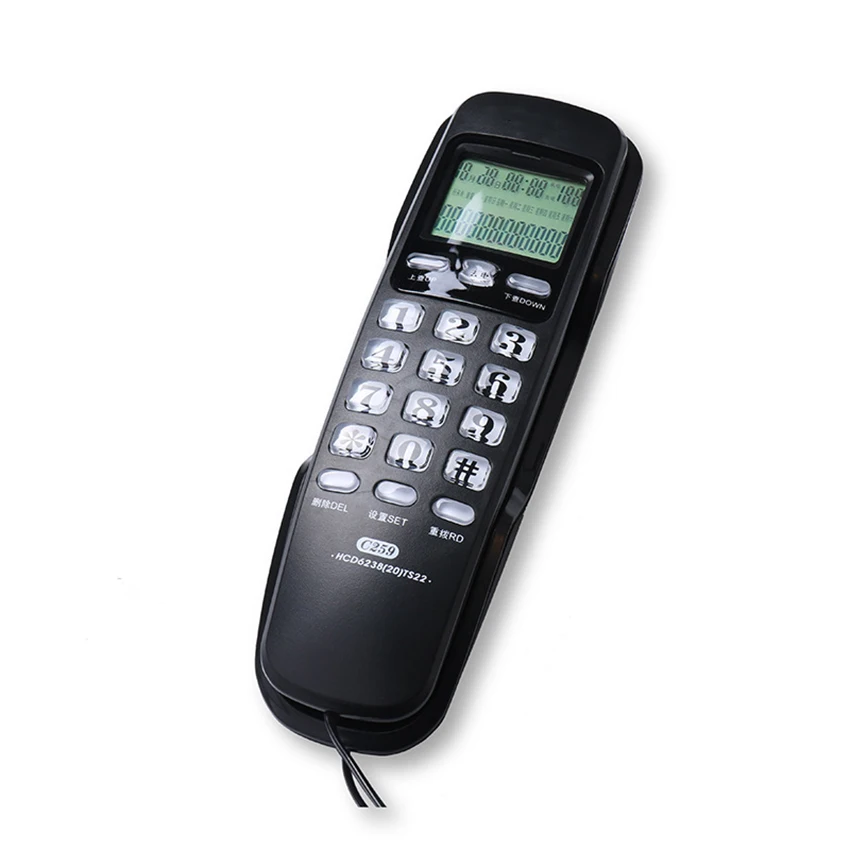 

Trimline Corded Phone with Caller ID, Desk Small Telephone Phone, Wall Mountable, for Hotel, Home, Office, Black, Silver, White