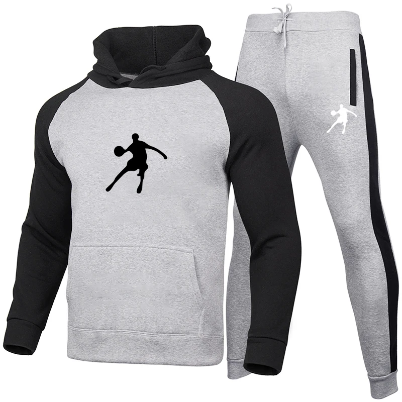 

New men's hoodie suit autumn hip hop sweatshirt fashion men's shirt with pants autumn and winter sportswear suit