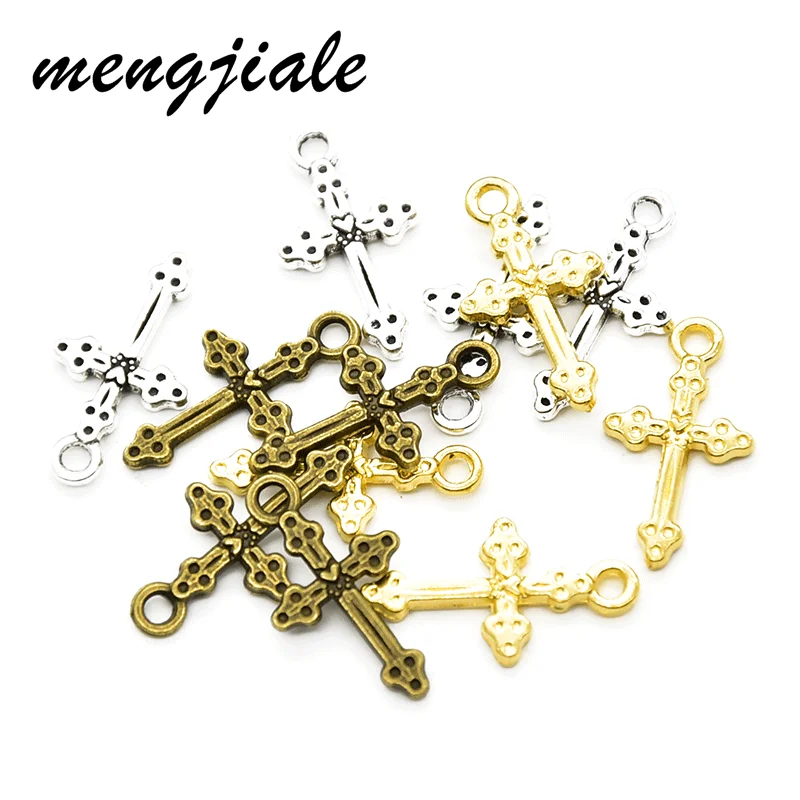 30 шт. Оптовая продажа Детское нижнее белье из трех Цвет крест подвески цинкового