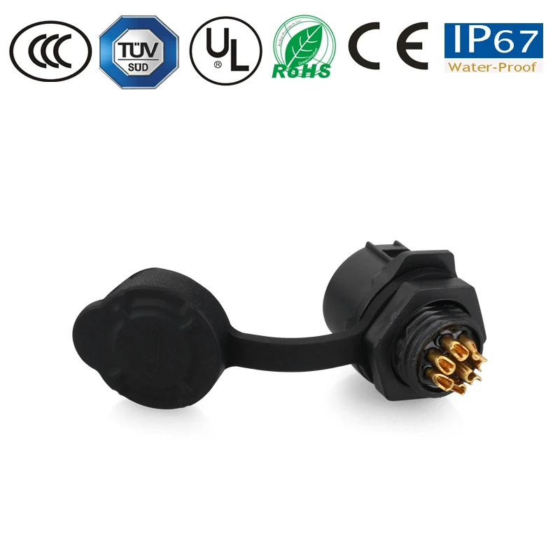 Waterproof connector cable wire male plug female socket panel M12 8pin led lamp/outdoors tv/solar/electronics pastic | Обустройство