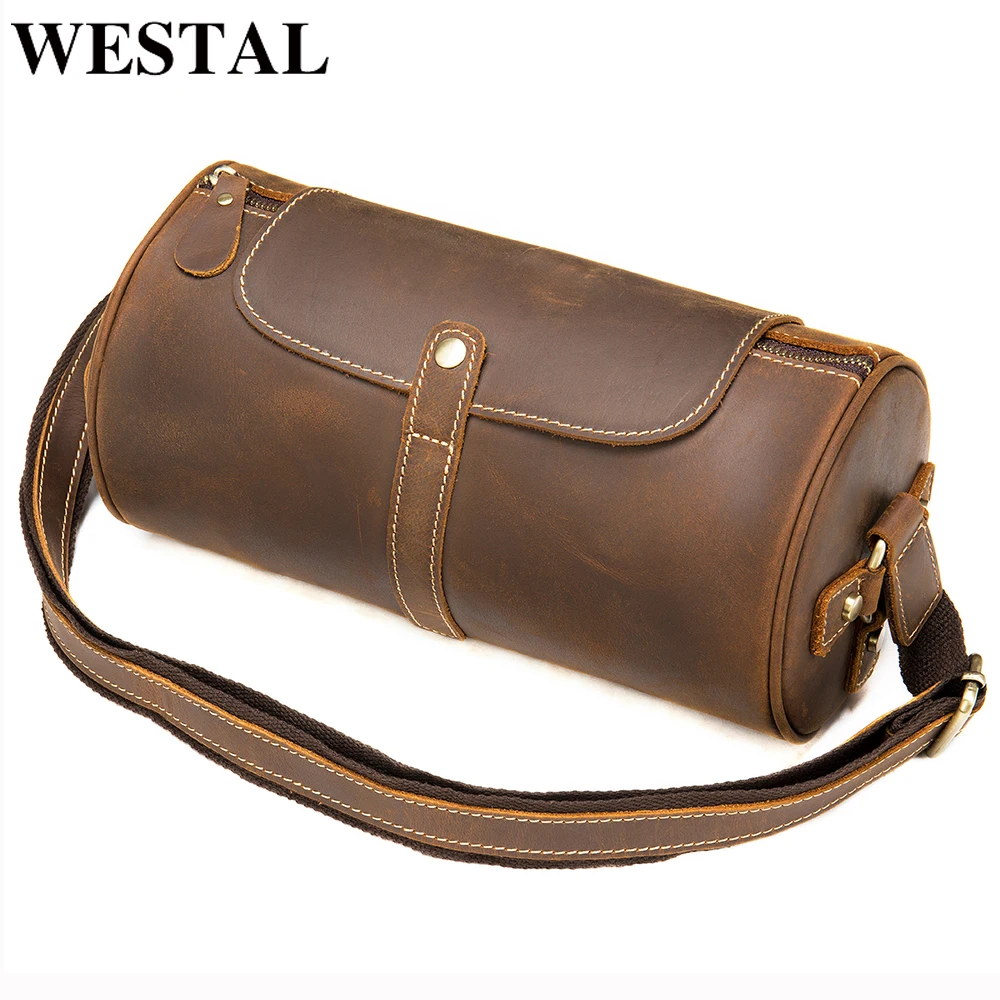 

Сумка на плечо WESTAL мужская из натуральной кожи, саквояж кросс-боди, дизайнерская сумочка для мужа, чемоданчик из кожи Крейзи, чемоданчик для ...