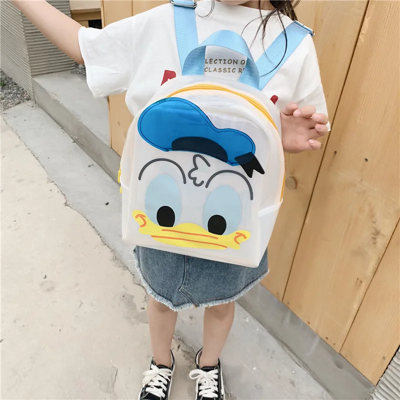

Disney Donald Duck Boys girls baby PU backpack 1-6 years old cartoon shoulder bag fashion jelly children schoolbag bags purse