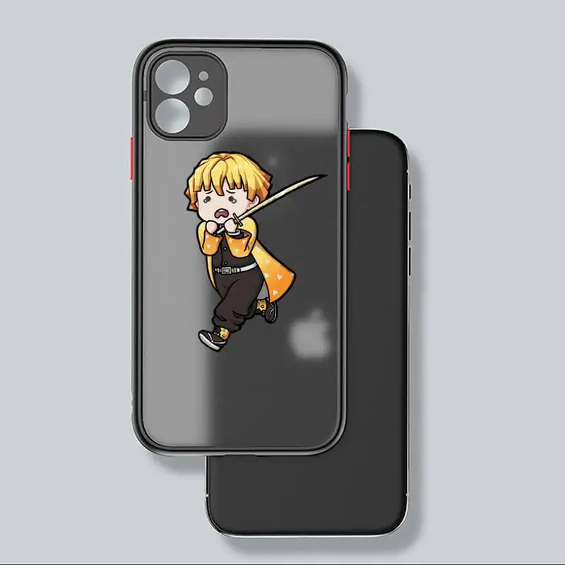 

Demon Slayer Kimetsu No Yaiba Phone Case Matte Transparent for iPhone 7 8 11 12 s mini pro X XS XR MAX Plus coque