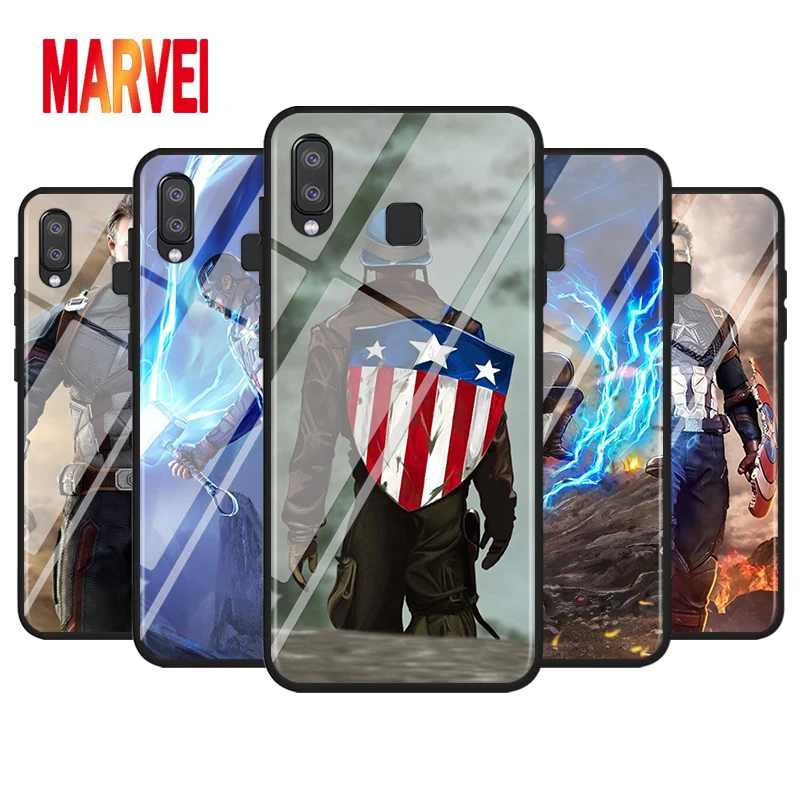 

Fashion Captain America Art For Samsung Galaxy A90 A80 A70 S A60 A50S A30 S A40 S A2 A20E A20 S A10S A10 E Black Phone Case