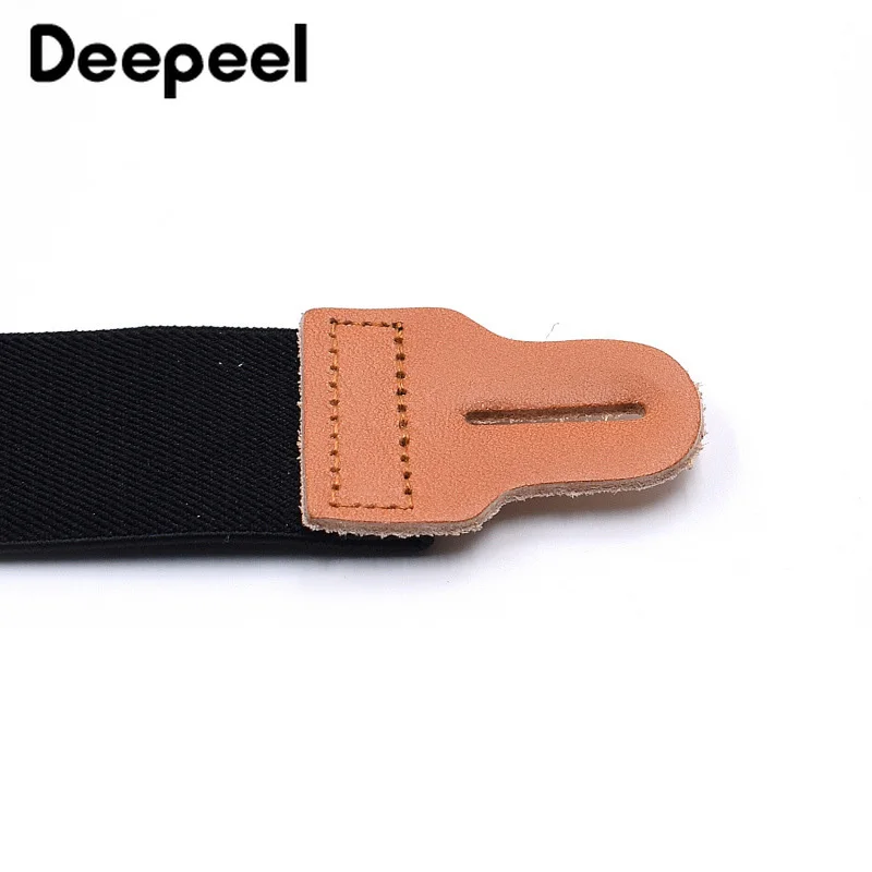 Deepeel 1 шт. 3.5X125cm мужские подтяжки натуральная кожа 6 зажим кнопка для взрослых на