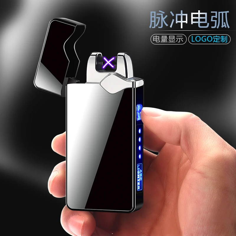 Usb зарядка двойная дуга Плазменные электронные зажигалки импульсный сенсорный Индукционная зажигалка