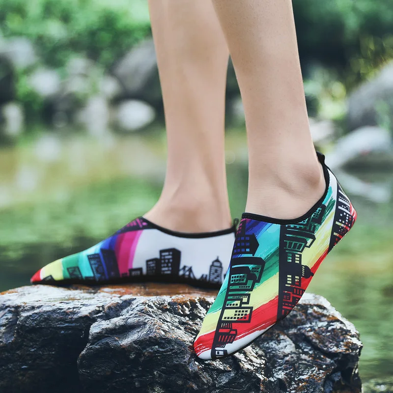 Мужская Летняя обувь для плавания Женские носки дайвинга Нескользящая Пляжные