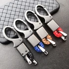 Автомобильный брелок для ключей с кожаной пряжкой в форме подковы, подвеска для автомобиля для мужчин и женщин, аксессуары для пар, подарок