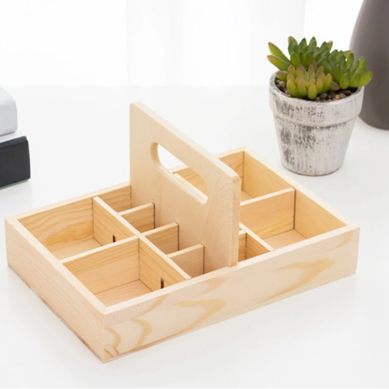 X7AB Essential Oil Storage Box Case Wooden Organizer Holds 21 Bottles with Handle | Дом и сад
