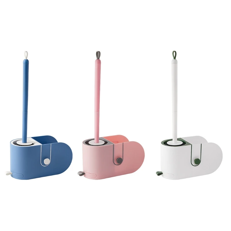 

Toilet Brush with Holder Storage Box Hanging Wall Mounted Bathroom Accessories