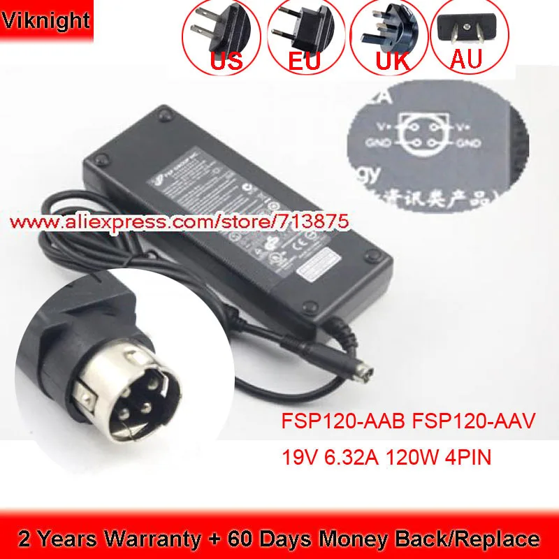 Натуральная FSP120-AAB FSP120-AAV 19V 6.32A 120W 4PIN ноутбук Зарядное устройство для Thecus N4200ECO N4200