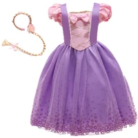 girls rapunzel princess dresses cosplay sofia costume children party dress up