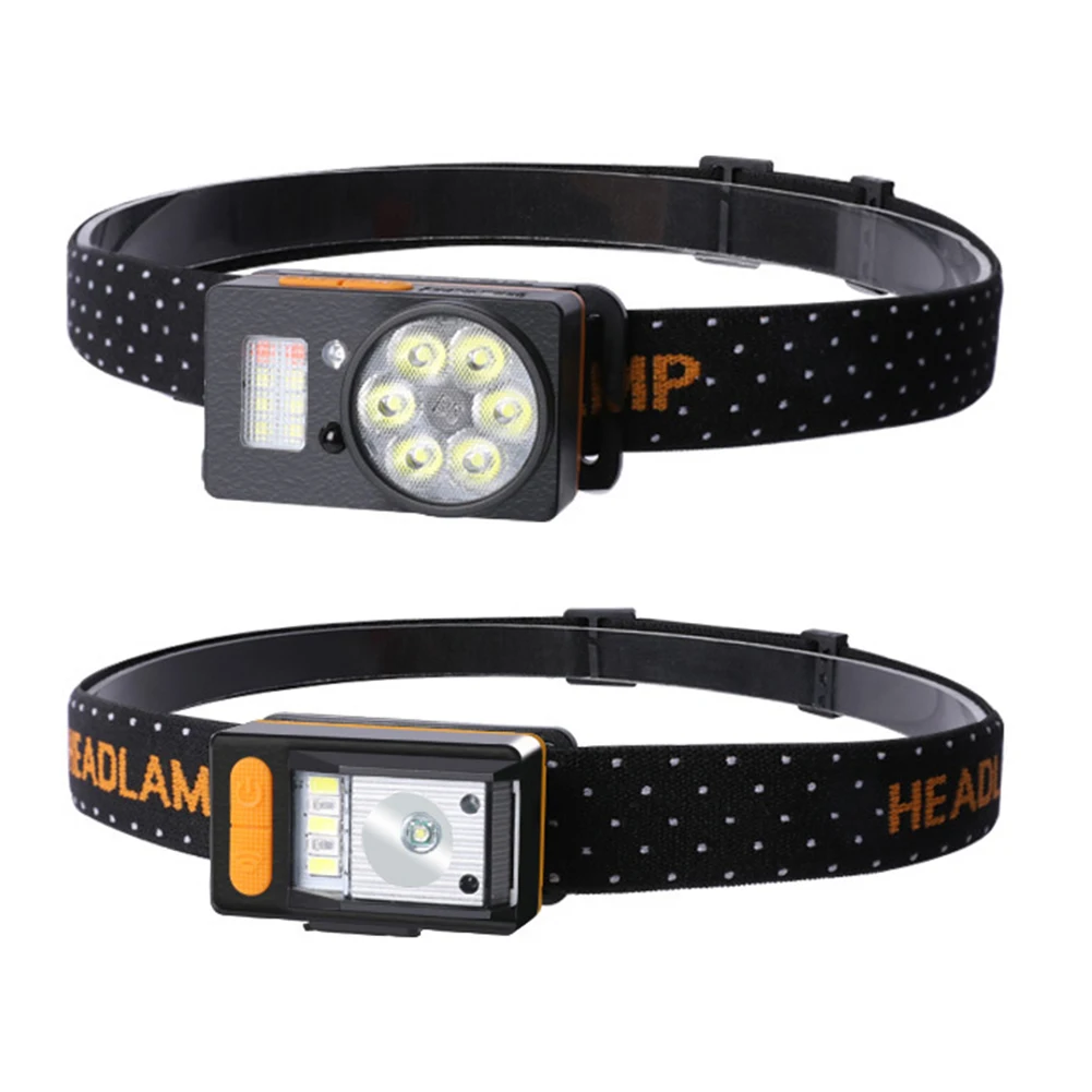 

Светодиодный крепкий налобный фонарь, умный развевающийся датчик, USB Перезаряжаемый налобный светильник, наружный ночной налобный светиль...