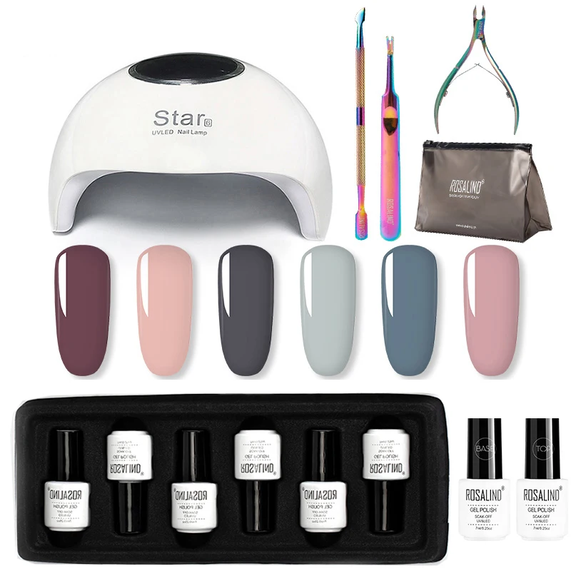 ROSALIND маникюрный набор УФ светодиодный светильник для ногтей гель лаков