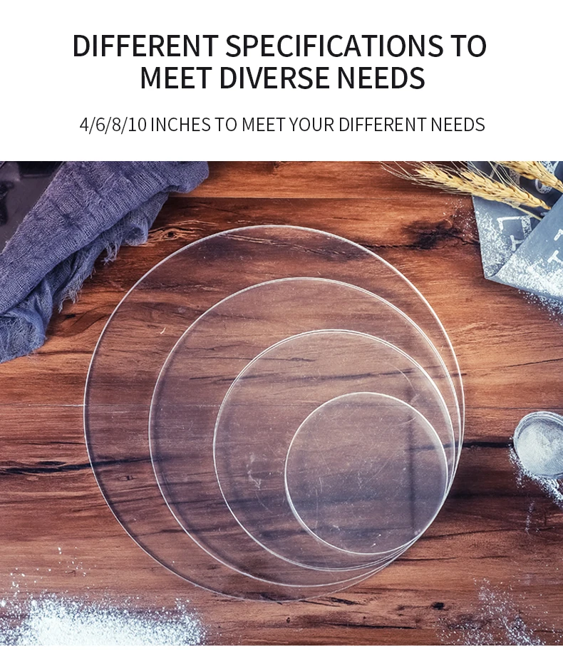 Акриловый скребок для торта сглаживающий Регулируемый шпатели мастики края крем