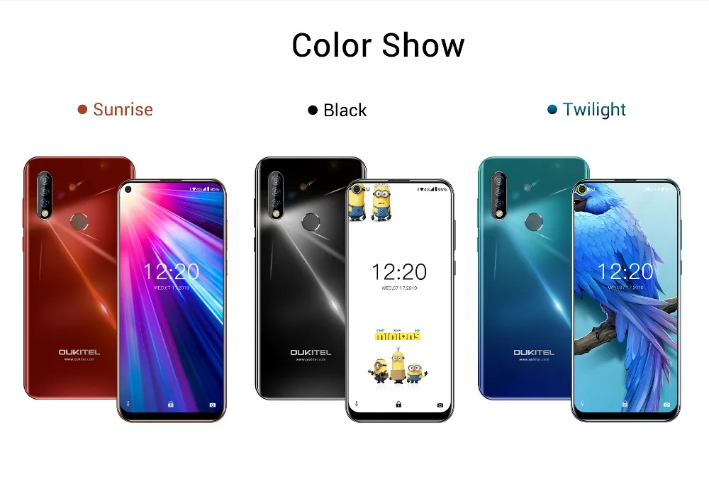 Смартфон OUKITEL C17 6,35 ''с тройной камерой MT6763, четыре ядра, Android 9,0, 3 ГБ, 16 ГБ, распознавание лица, отпечаток пальца, 4G, мобильный телефон, 3900 мА/ч
