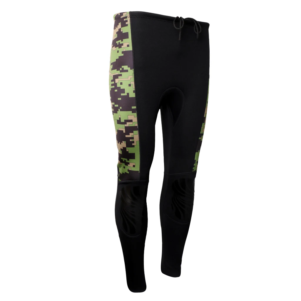 

2.5mm Neoprene Green Camo Scuba Diving Snorkel Surfing Swimming Kayak Canoe Sailing Warm Wetsuit Long Pants Swimwear Rash Guard