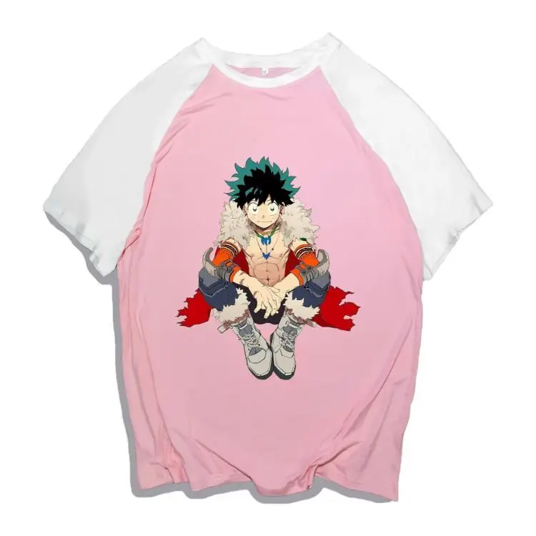 Персонализированная футболка с принтом моя геройская Академия Deku топ круглым