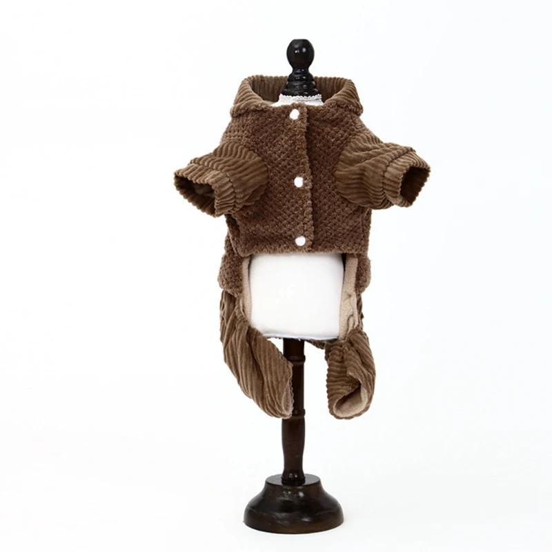 Одежда для собак зимняя французская собака породы бульдог пальто комбинезон