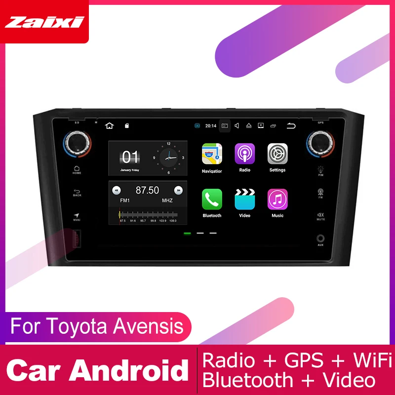 ZaiXi android автомобильный dvd gps мультимедийный плеер для Toyota Avensis 2003 ~ 2009 навигационный
