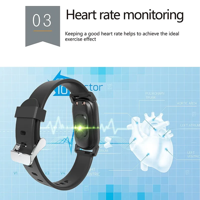 

Body Temperature Smart Band Heart Rate Blood Pressure Monitor GPS Fitness Track bluetooth Smart Watch Android reloj inteligente