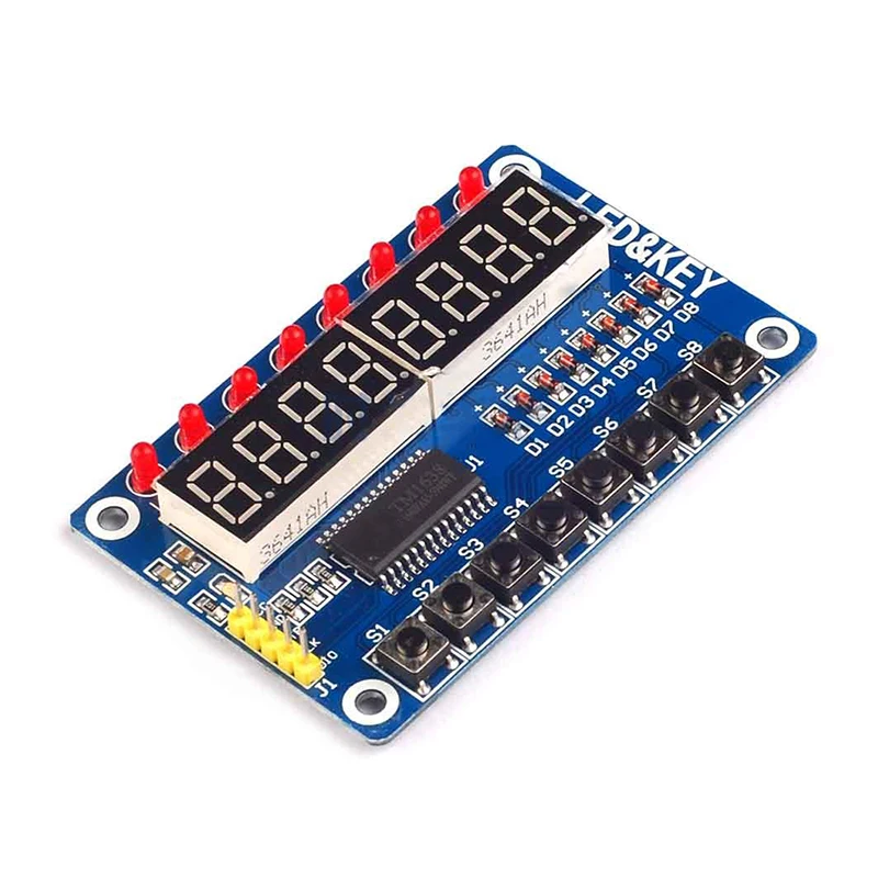 Модуль TM1638 ключ дисплея для AVR Arduino новая 8-битная светодиодный вая Светодиодная
